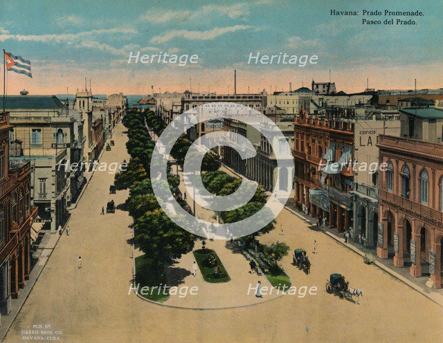 Paseo del Prado, Havana, Cuba, c1920. Artist: Unknown.