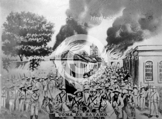 Invasion of Bayamo, (1850s), 1920s. Artist: Unknown