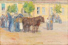 At the Market, 1910. Creator: Elemír Halász-Hradil.