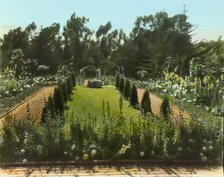 Unidentified house and garden, possibly Maine or Massachusetts, between 1910 and 1935. Creator: Frances Benjamin Johnston.