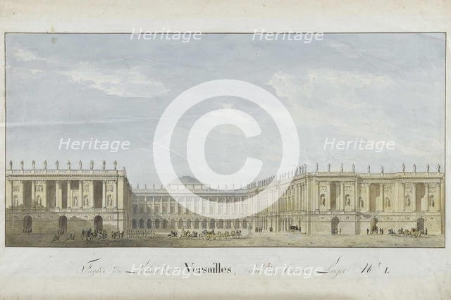 Facade project for the Palace of Versailles on the entrance side, 1811-1813. Creator: Dufour, Alexandre (1759-1835).