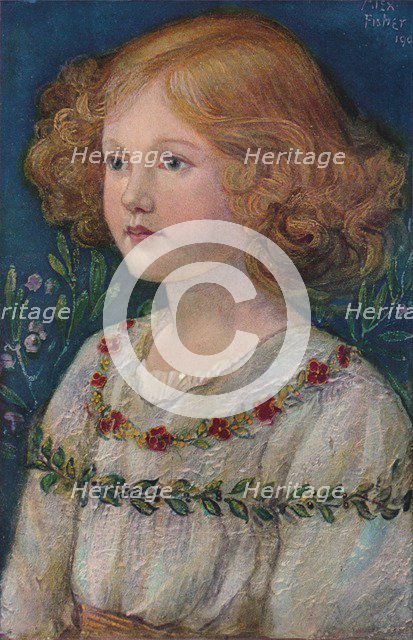 'Portrait in enamel of Rosemary, Daughter of John', c1909. Artist: Alexander Fisher.