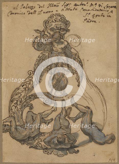 Door Knocker with Zeus Vanguishing Giants, late 17th or early 18th century. Creator: Unknown.