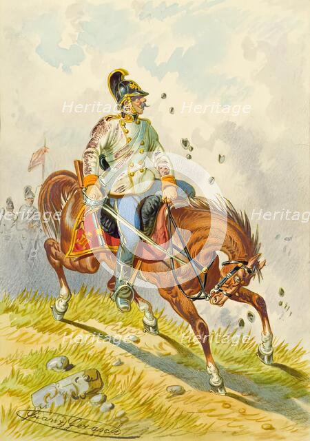 Soldier on horseback, undated. Creator: Franz Gerasch.