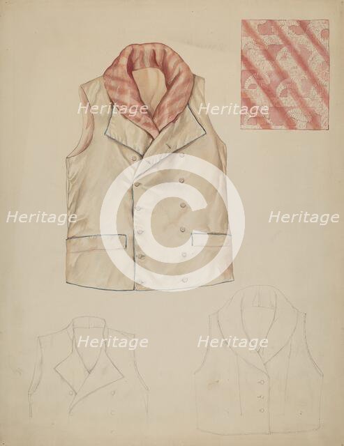 Vest, c. 1937. Creator: Lillian Causey.