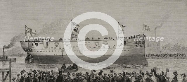 Comus Class Corvette, Royal Navy steel corvette, 1878.  Creator: Unknown.