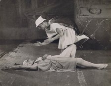 Léonide Massine and Boris Lisanevich in the ballet "Mercure" by Erik Satie, 1927. Creator: Anonymous.