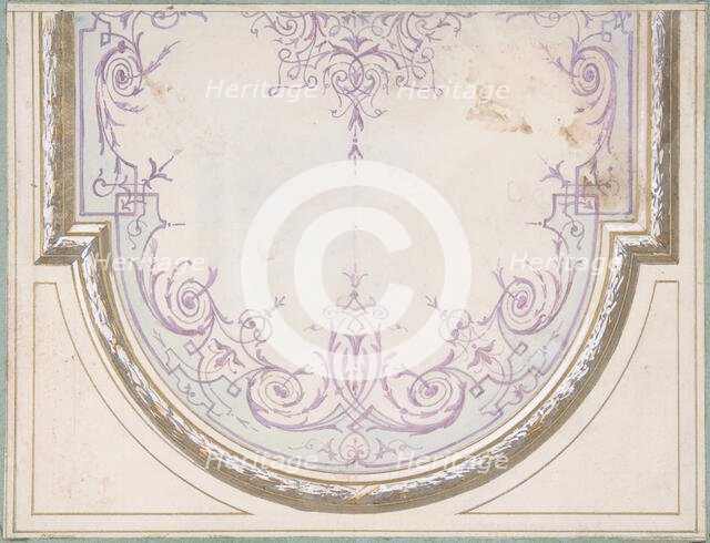 Design for Ceiling of the Duchess of Newcastle's Petit Salon, Hôtel Hope, 1867. Creators: Jules-Edmond-Charles Lachaise, Eugène-Pierre Gourdet.