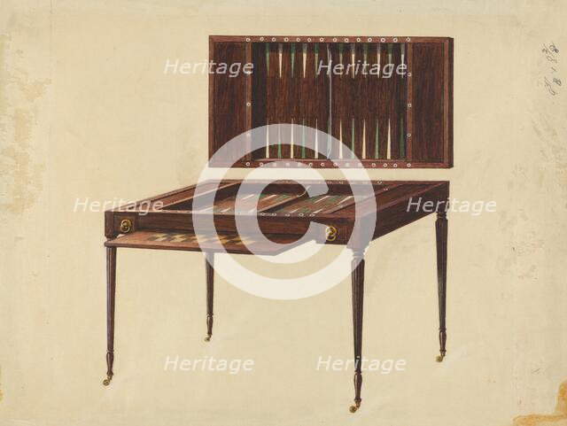 Gaming Table, 1935/1942. Creator: Ferdinand Cartier.