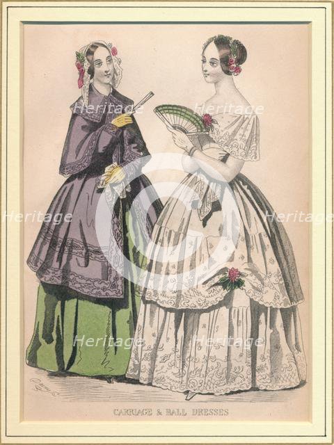 'Carriage & Ball Dresses', c19th century. Creator: Unknown.