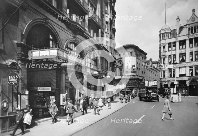Piccadilly Circus Station, Haymarket entrance, Westminster, London, c1930s. Artist: George Davison Reid