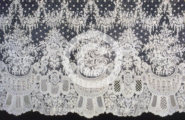 Dress Flounce, Belgium, 1860s (1862 or 1867). Creator: Unknown.