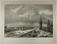 View of the Stone Bridge from the Kremlin, 1833. Creator: Alexis Victor Joly.