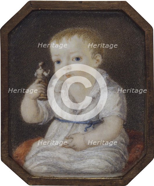 Portrait of Sergey Ivanovich Volkov as child, ca 1808. Artist: Anonymous  