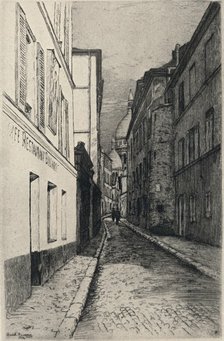 'Rue St Rustique, Montmartre', 1915. Artist: Emile Rousseau.