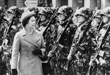 The Queen inspects the Swiss Army, 1980. Artist: Unknown