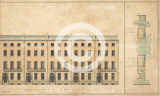 Design for the redevelopment of the Burlington House site, Piccadilly, Westminster, London..., c1811 Creator: Samuel Ware.
