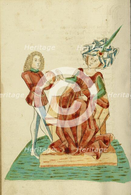 Jupiter Gives Danae a Gift of Gold; Barlaam und Josaphat, 1469. Creators: Hans Schilling, Diebolt Lauber.