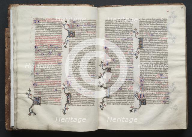 The Gotha Missal: Fol. 25r, Text, c. 1375. Creator: Master of the Boqueteaux (French); Workshop, and.