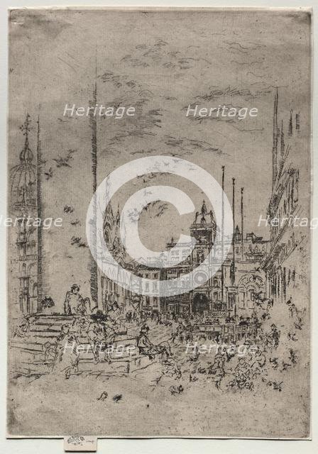 The Piazzetta, 1880. Creator: James McNeill Whistler (American, 1834-1903).
