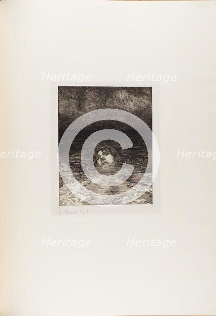 Downfall, from A Life, 1884. Creator: Max Klinger.