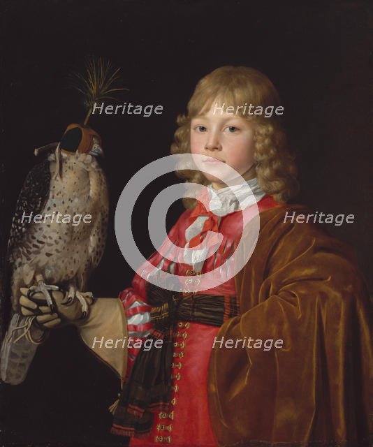 Portrait of a Boy with a Falcon. Creator: Wallerant Vaillant.