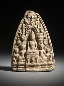 Buddha Shakyamuni with Attendants, 13th-14th century. Creator: Unknown.