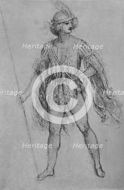 'A Youth with a Lance', c1480 (1945). Artist: Leonardo da Vinci.
