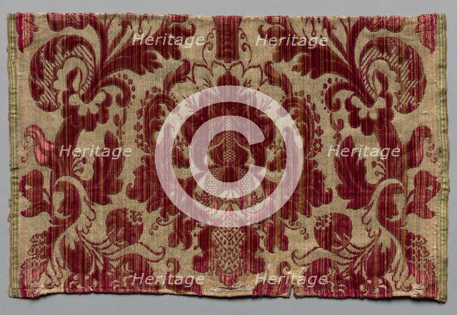 Fragment of Velvet Brocade, late 1600s or early 1700s. Creator: Unknown.