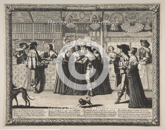 The Gallery of the Palace of Justice, ca. 1638. Creator: Abraham Bosse.