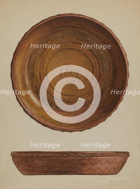 Pa. German Dish, c. 1937. Creator: Frank Fumagalli.