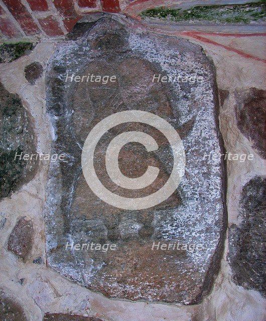 The Svantevit-Stone in the church in Altenkirchen on the island Rügen, before 1168. Artist: Pre-Christian Art  