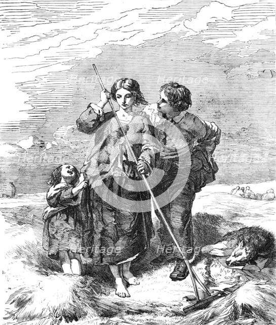 "The Hay-Field" - painted by J. J. Hill - from the Exhibition of the Society of British Artists, 185 Creator: Harvey Orrin Smith.