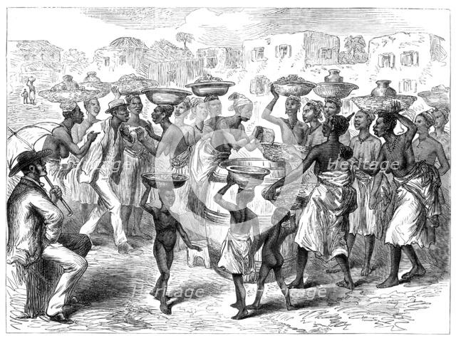 The Ashantee War: selling Indian corn in the streets of Cape Coast Castle, 1874. Creator: Unknown.