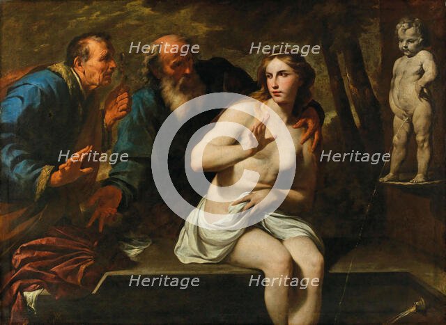 Susanna and the Elders, 1650s. Creator: Vaccaro, Andrea (1604-1670).