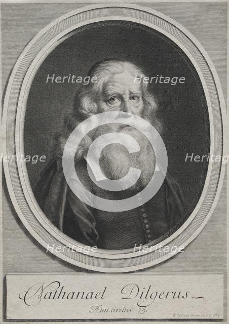 Nathanael Dilgerus, Minister of Danzig, 1683. Creator: Gerard Edelinck (French, 1640-1707).