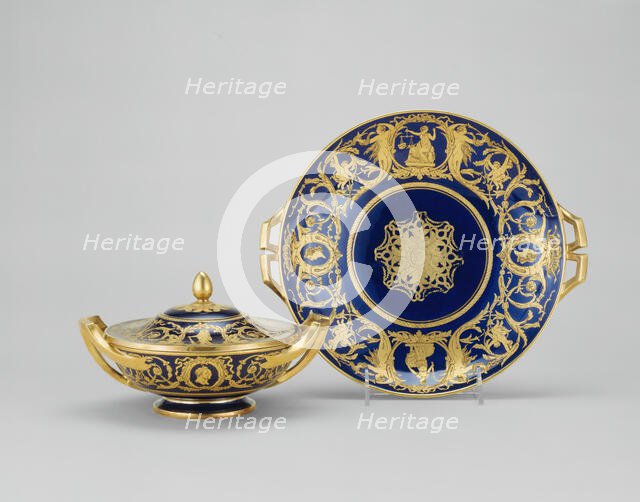 Covered Bowl and Stand (Ecuelle de la toilette), Sèvres, 1784. Creators: Sèvres Porcelain Manufactory, Nicolas-Pierre Pithou.