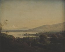 A View Across Lake Leman Towards Mont Blanc and Geneva, 1777-1778. Creator: Jens Juel.