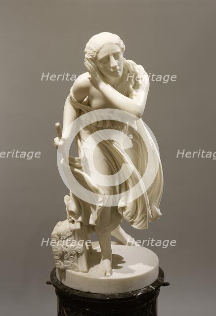 Nydia, The Blind Flower Girl of Pompeii, Modeled 1855; carved c.1888. Creator: Randolph Rogers.