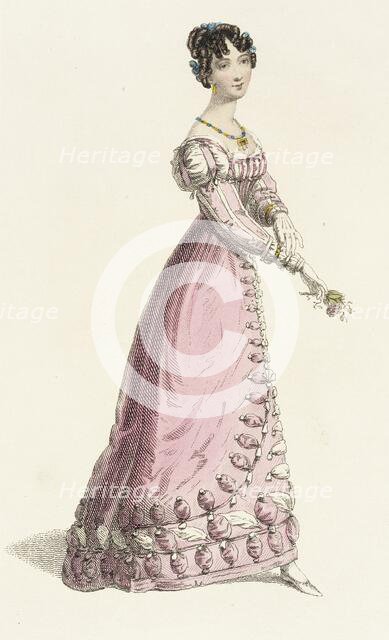 Fashion Plate (Trage de Baile), 1825. Creator: Rudolph Ackermann.