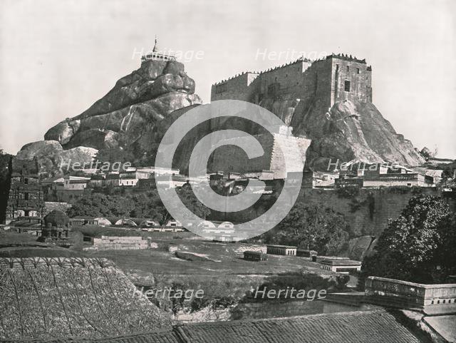 The Rock seen from the north, Trichinopoly, India, 1895.  Creator: Unknown.