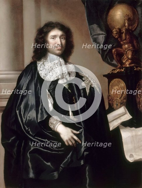 Portrait of Jean-Baptiste Colbert (1619-1683). Artist: Lefèbvre, Claude (1632-1675)