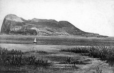 Gibraltar Rock from Campo, early 20th century. Artist: VB Cumbo