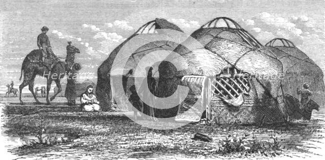 'Calmuck encampment; A Journey on the Volga', 1875. Creator: Nicholas Rowe.