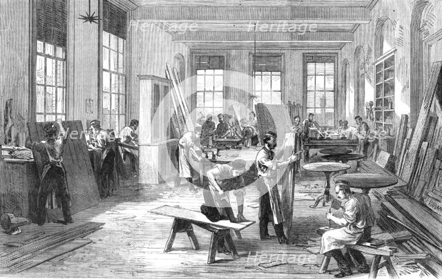 The Guards' Institute, Vauxhall-Bridge-Road: the Carpenters' Shop, 1869. Creator: Unknown.