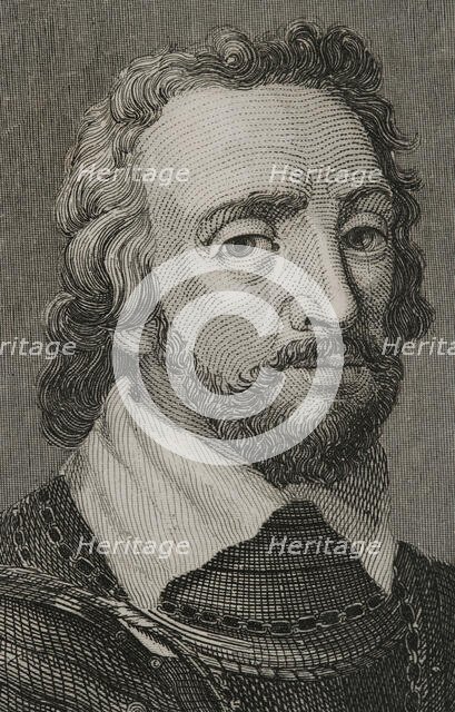 Alonso Pérez de Guzmán, called Guzmán el Bueno , Leonese military and nobleman, 1853. Creator: Antonio Roca Sallent.