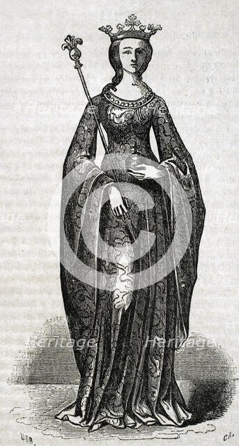 Maria of Navarre, 1852.  Creator: Tomás Carlos Capuz.