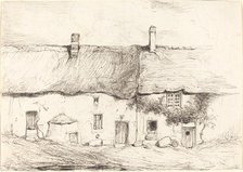 Two Cottages, c. 1844. Creator: Eugene Isabey.