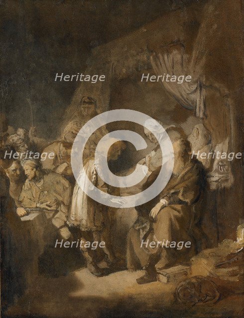 Joseph relating his dreams to his parents and brothers, 1633. Artist: Rembrandt van Rhijn (1606-1669)