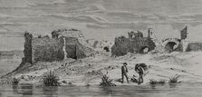 Remains of the Castle of Calatrava la Vieja, Spain, 1878. Creator: Bernardo Rico.
